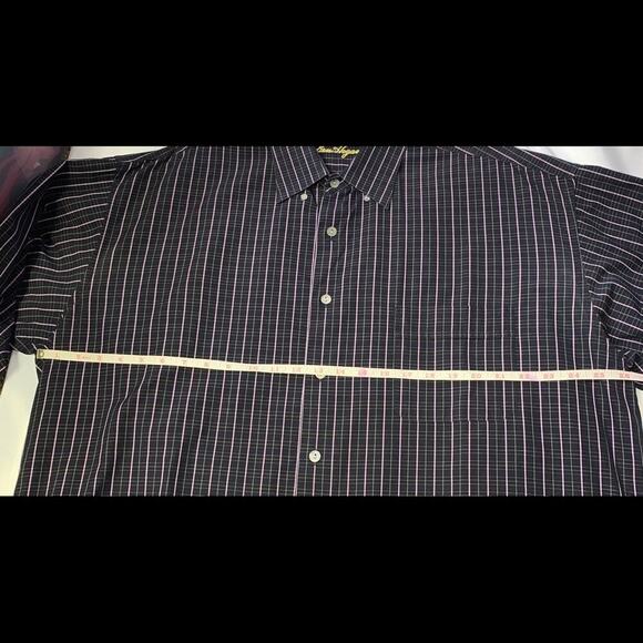 Ben Hogan men’s button down dress shirt SZ L Black striped career button up - Picture 9 of 13